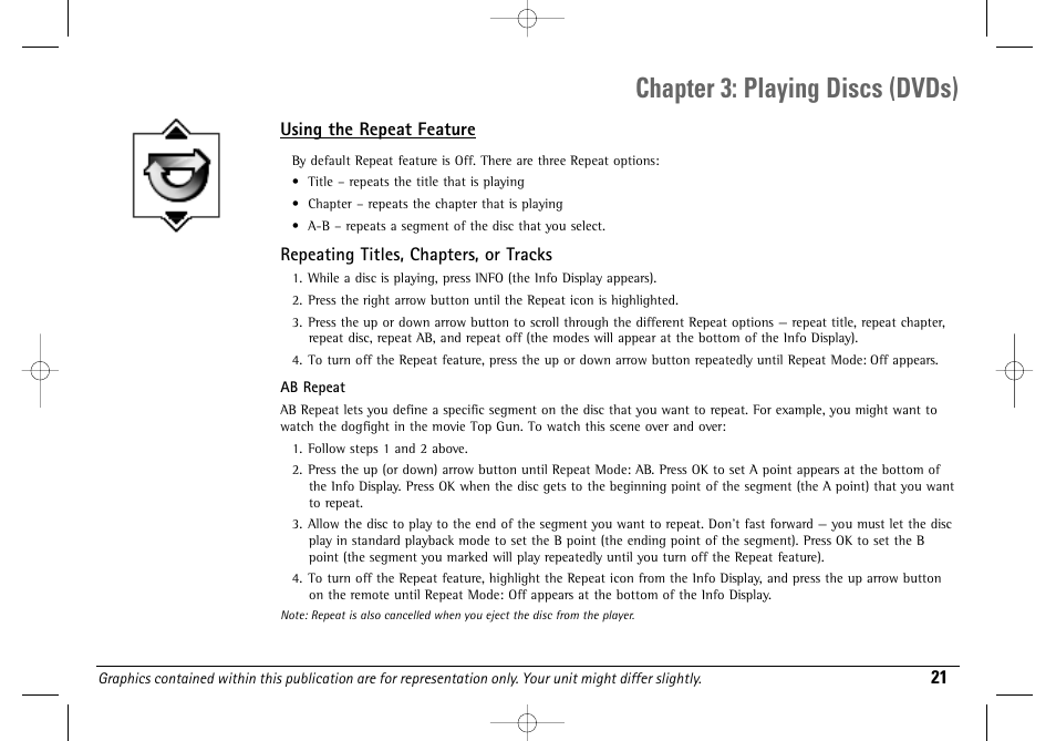 Chapter 3: playing discs (dvds) | Technicolor - Thomson DGE505N User Manual | Page 23 / 59