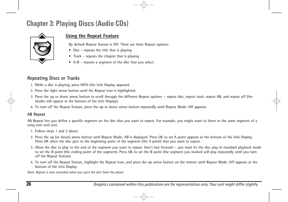 Chapter 3: playing discs (audio cds) | Technicolor - Thomson DGE505N User Manual | Page 28 / 59