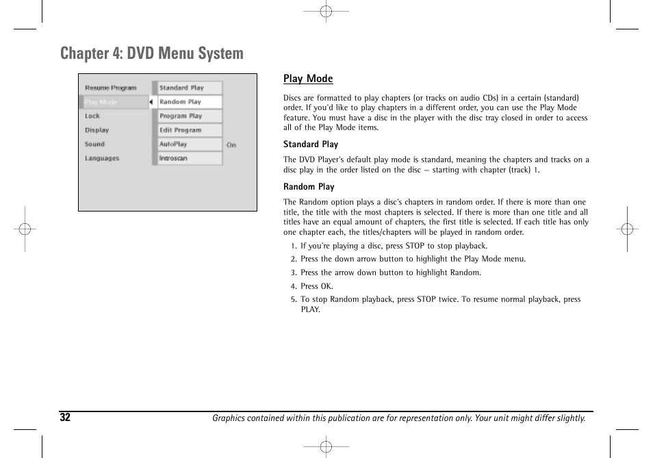 Chapter 4: dvd menu system | Technicolor - Thomson DGE505N User Manual | Page 34 / 59