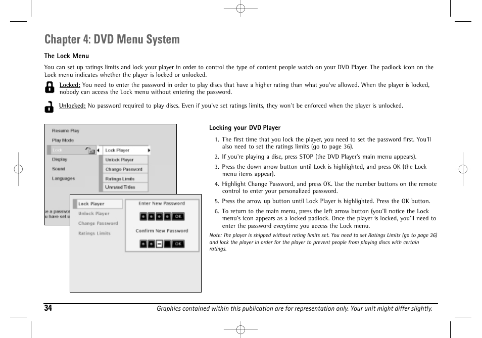 Chapter 4: dvd menu system | Technicolor - Thomson DGE505N User Manual | Page 36 / 59