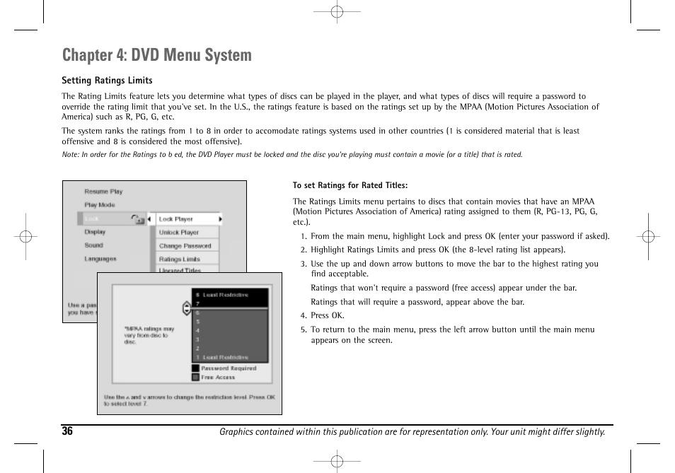 Chapter 4: dvd menu system | Technicolor - Thomson DGE505N User Manual | Page 38 / 59