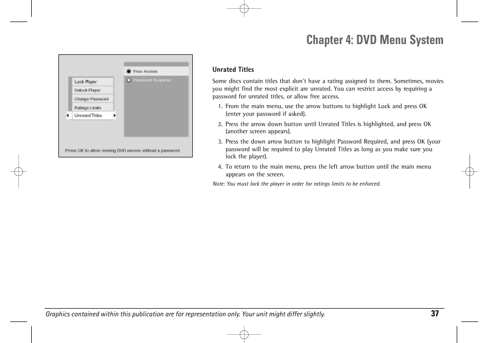 Chapter 4: dvd menu system | Technicolor - Thomson DGE505N User Manual | Page 39 / 59