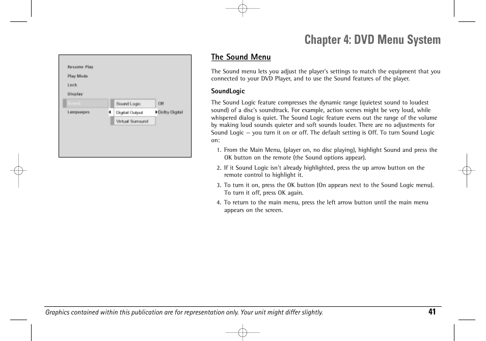 Chapter 4: dvd menu system | Technicolor - Thomson DGE505N User Manual | Page 43 / 59