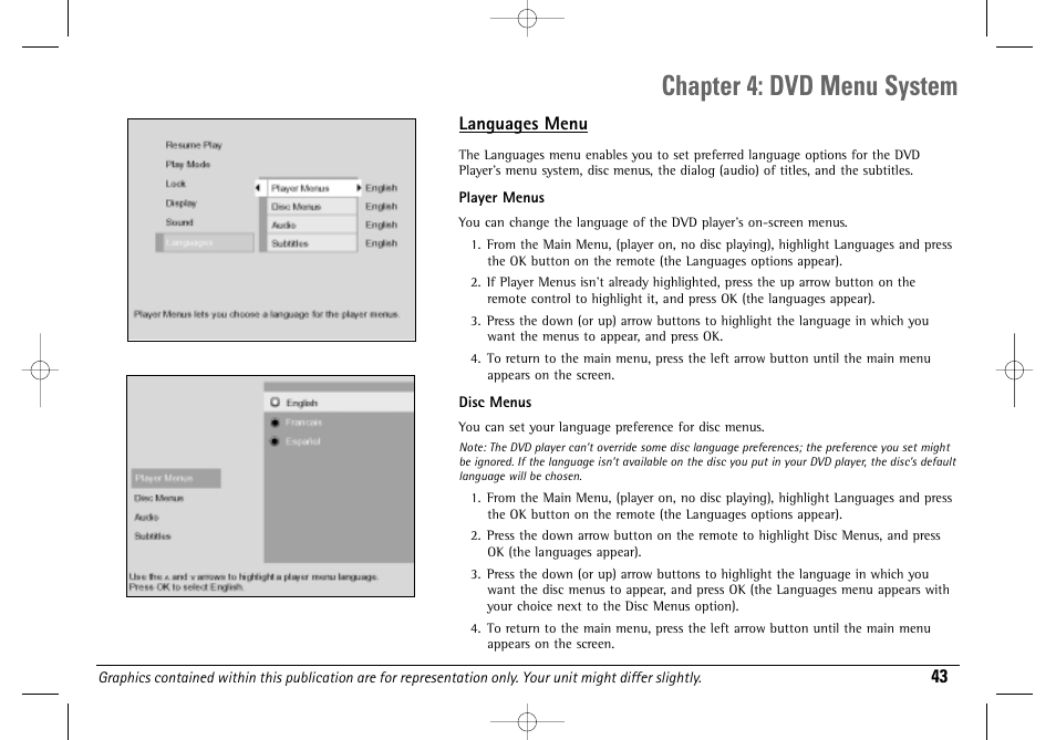 Chapter 4: dvd menu system | Technicolor - Thomson DGE505N User Manual | Page 45 / 59