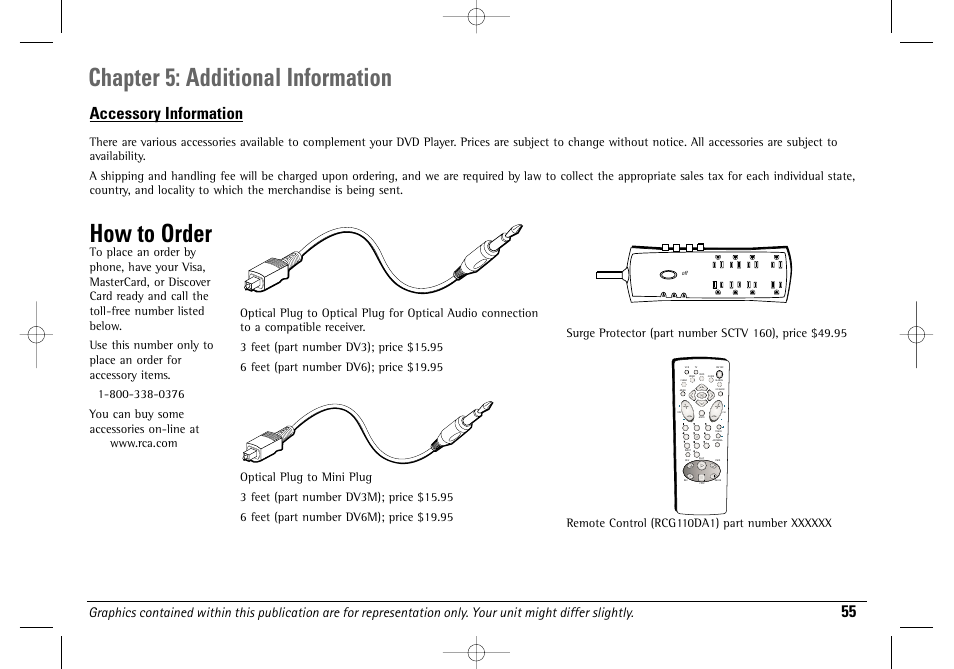 Chapter 5: additional information, How to order, Accessory information | Technicolor - Thomson DGE505N User Manual | Page 57 / 59