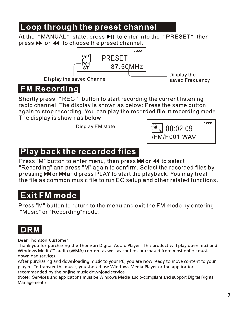 Т³гж 20 | Technicolor - Thomson PDP9523KFM User Manual | Page 20 / 50
