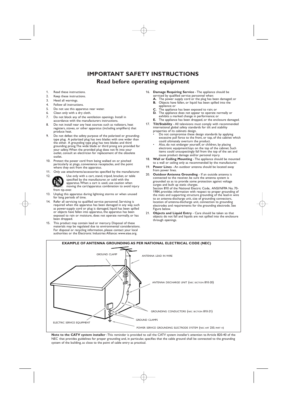 Philips 15LCD35 User Manual | Page 3 / 21