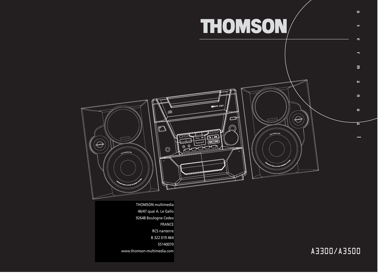 Digital a udio system al tima, Digital full logic deck rec/pla yback, Tune/preset sub woofer direct disc access | Kevlar/woofer/eq control | Technicolor - Thomson A3300 User Manual | Page 2 / 8