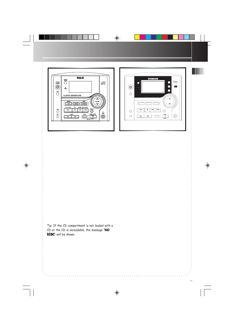 Cd player, En 7 loading and playing cds, Setting intro play | Programming | Technicolor - Thomson RS1290 User Manual | Page 10 / 14