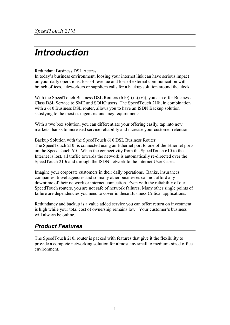 Introduction | Technicolor - Thomson 210i User Manual | Page 5 / 79