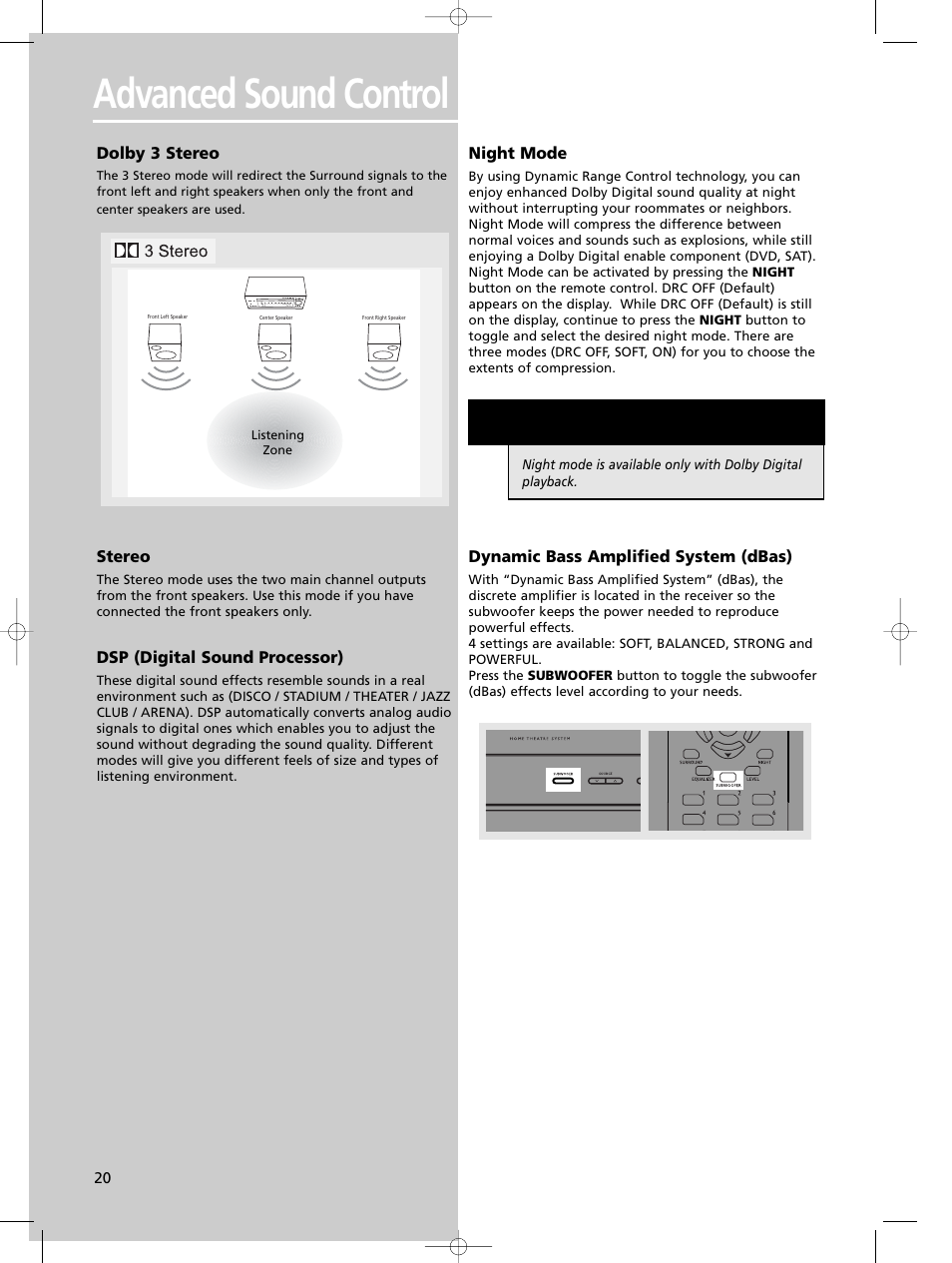 Advanced sound control | Technicolor - Thomson DPL590 User Manual | Page 23 / 28