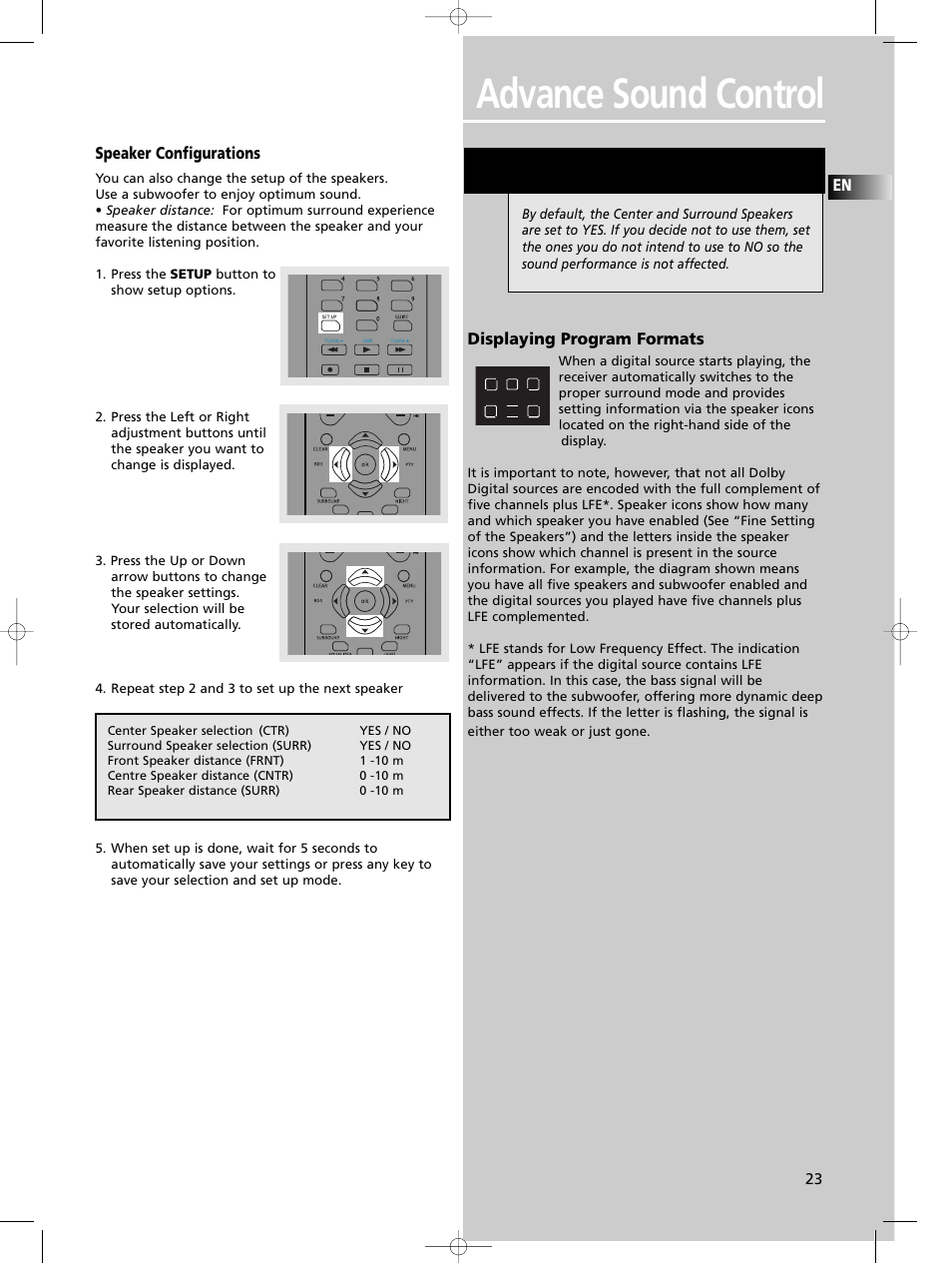 Advance sound control | Technicolor - Thomson DPL590 User Manual | Page 26 / 28