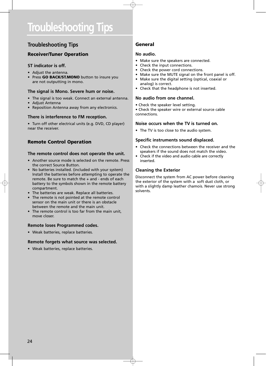 Troubleshooting tips | Technicolor - Thomson DPL590 User Manual | Page 27 / 28