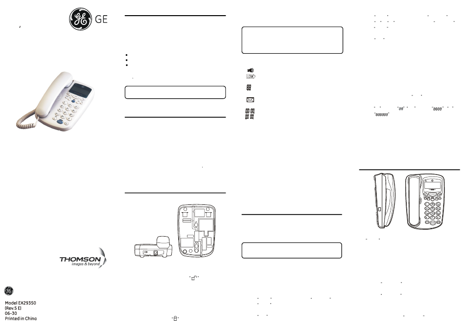 Technicolor - Thomson EX29350 User Manual | 2 pages