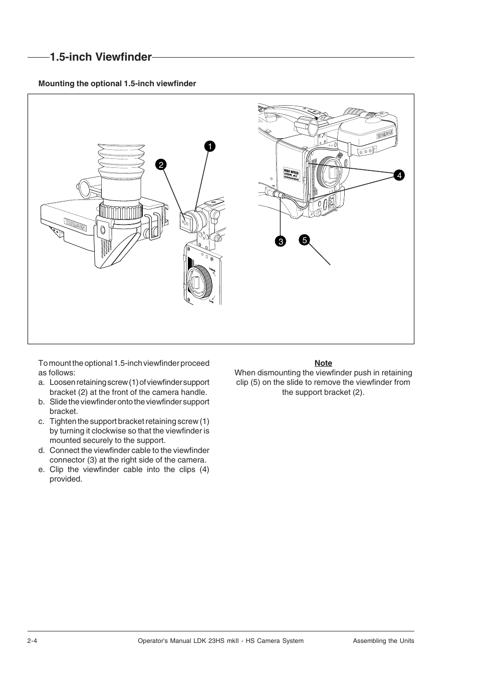 Inch viewfinder, Inch viewfinder -4 | Technicolor - Thomson mkiiLDK 23hs User Manual | Page 12 / 70