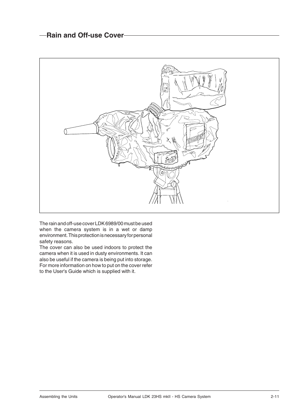 Rain and off-use cover, Rain and off-use cover -11 | Technicolor - Thomson mkiiLDK 23hs User Manual | Page 19 / 70