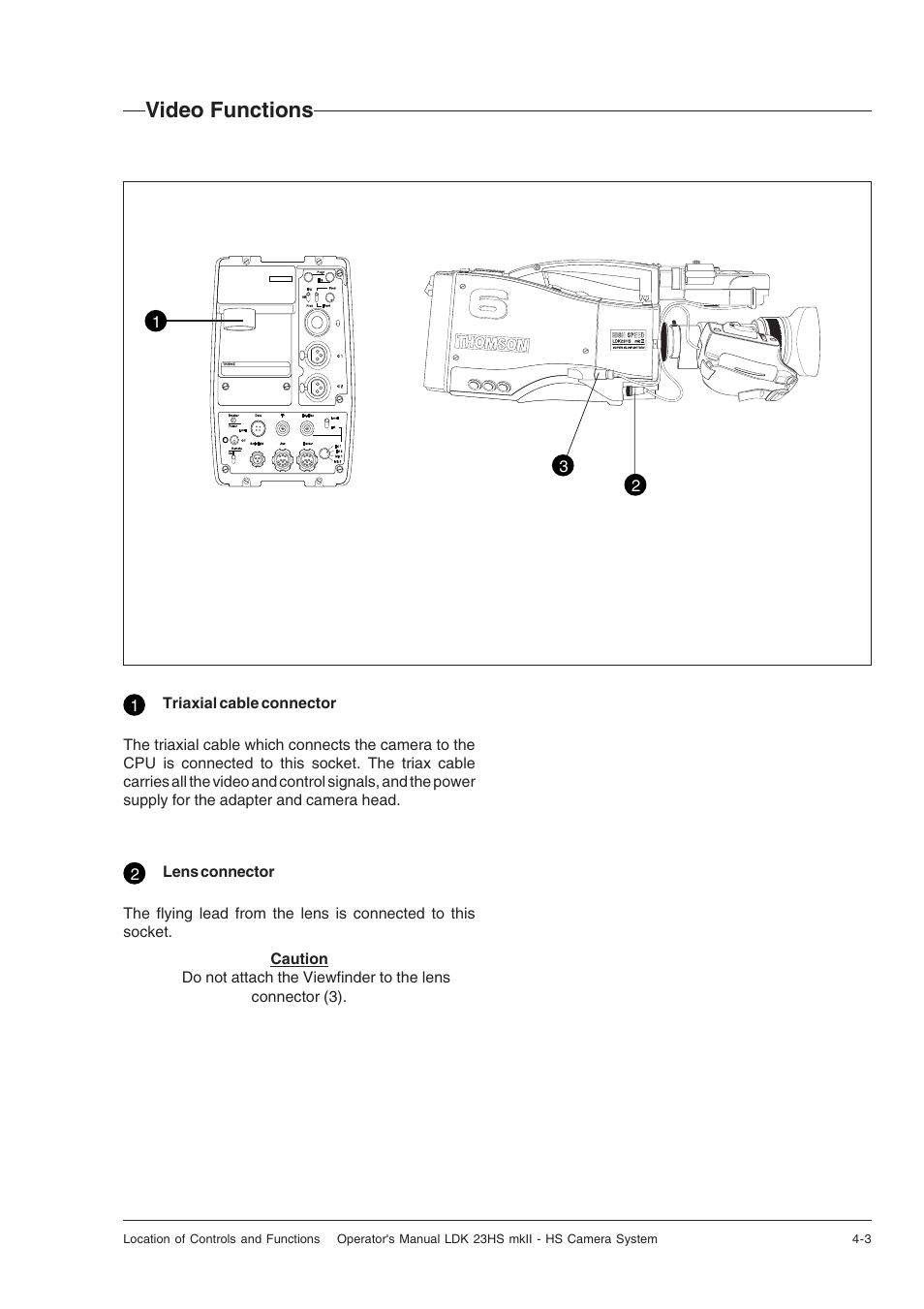 Video functions, Video functions -3 | Technicolor - Thomson mkiiLDK 23hs User Manual | Page 35 / 70