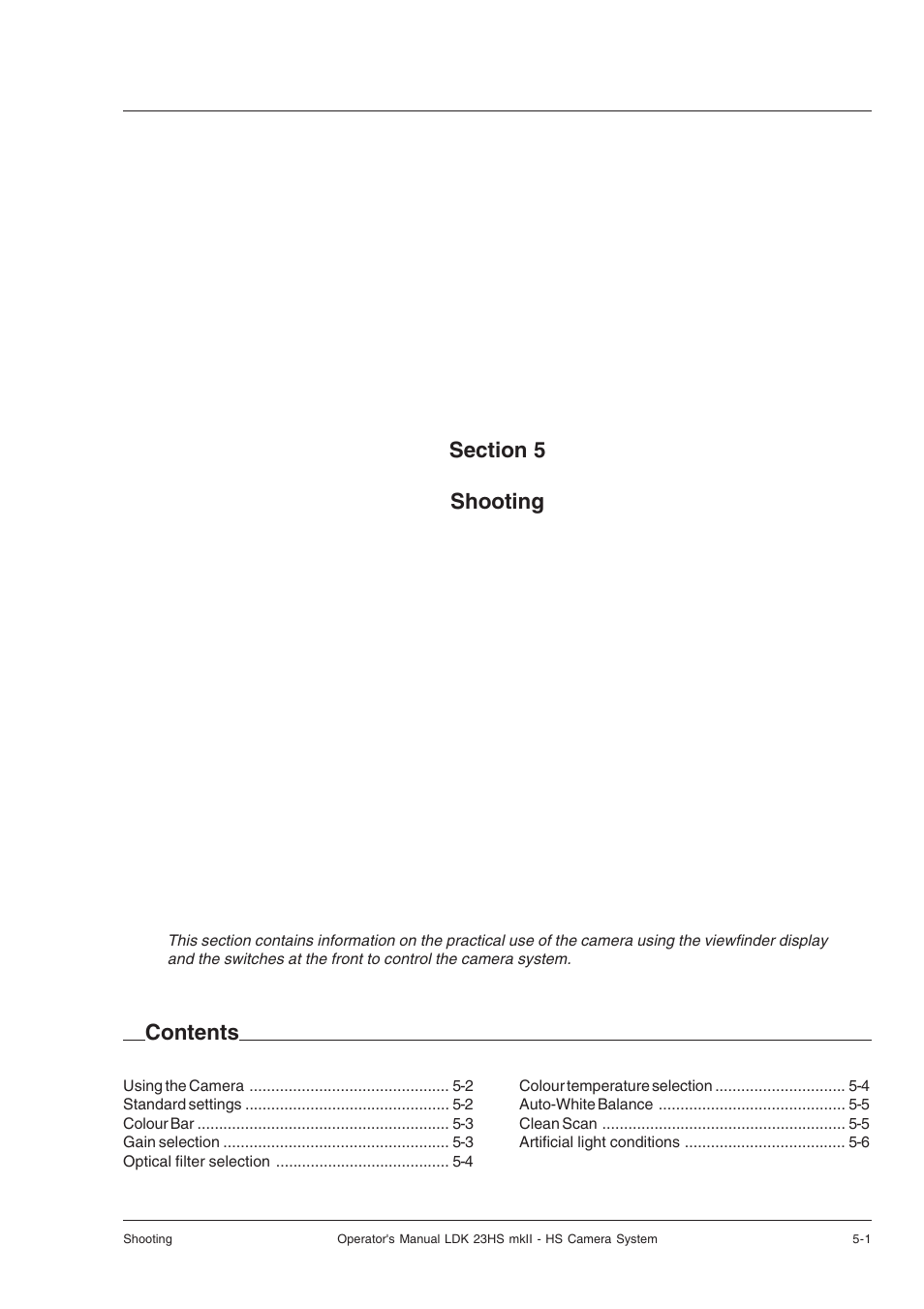 Shooting, Shooting -1 | Technicolor - Thomson mkiiLDK 23hs User Manual | Page 47 / 70