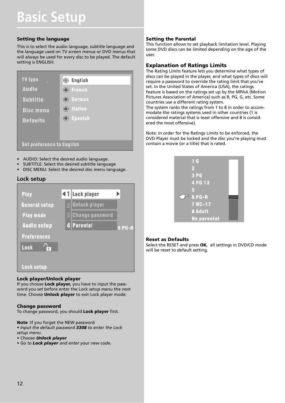 Basic setup | Technicolor - Thomson DPL909VD User Manual | Page 15 / 25