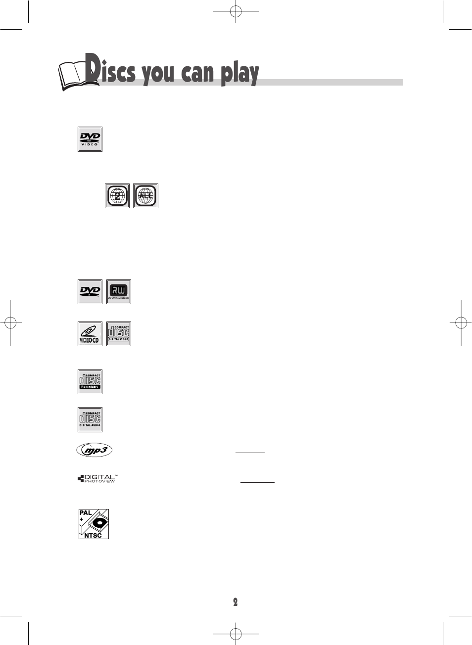 Iscs you can play | Technicolor - Thomson DTH220E User Manual | Page 2 / 26