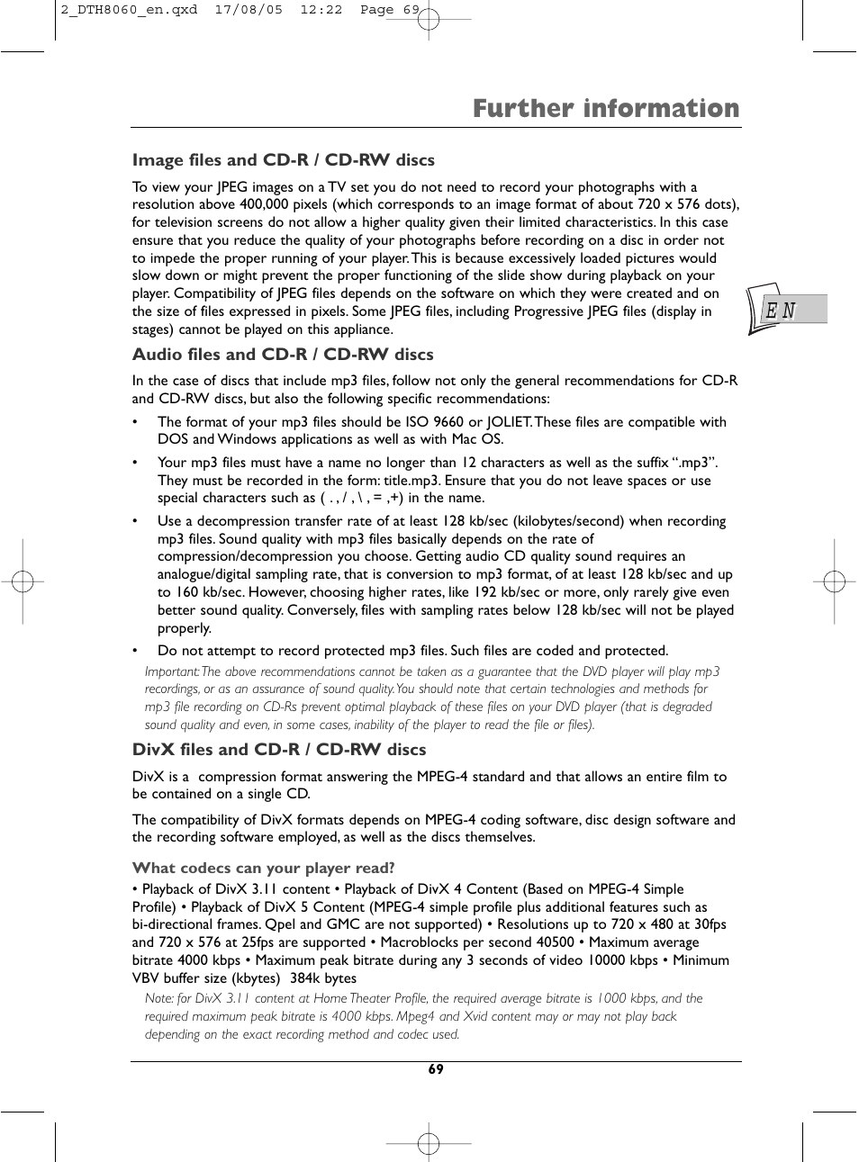 Further information | Technicolor - Thomson DTH8060 User Manual | Page 69 / 75