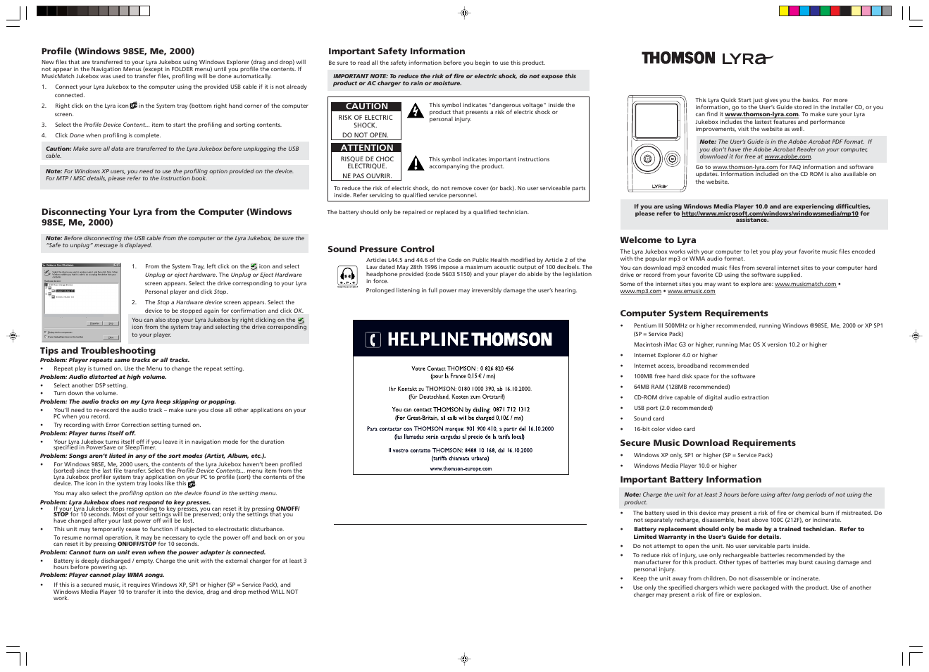 Technicolor - Thomson Thomson Lyra PDP2814 User Manual | 2 pages