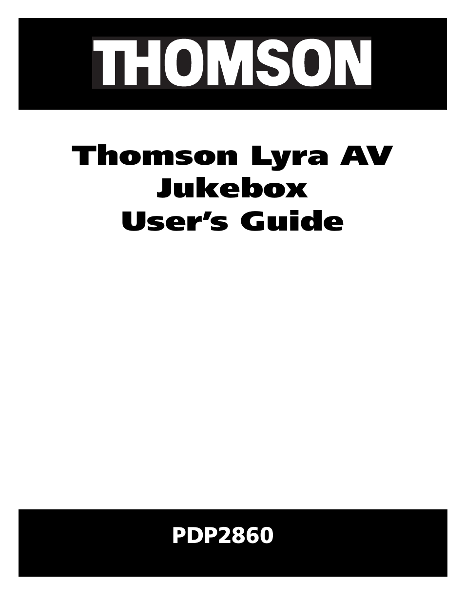 Technicolor - Thomson RCA Lyra PDP2860 User Manual | 40 pages