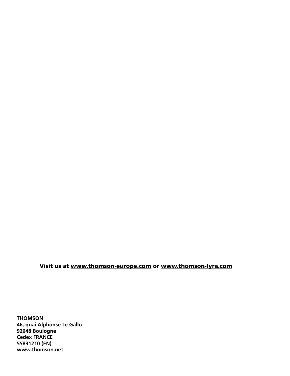 Technicolor - Thomson RCA Lyra PDP2860 User Manual | Page 40 / 40