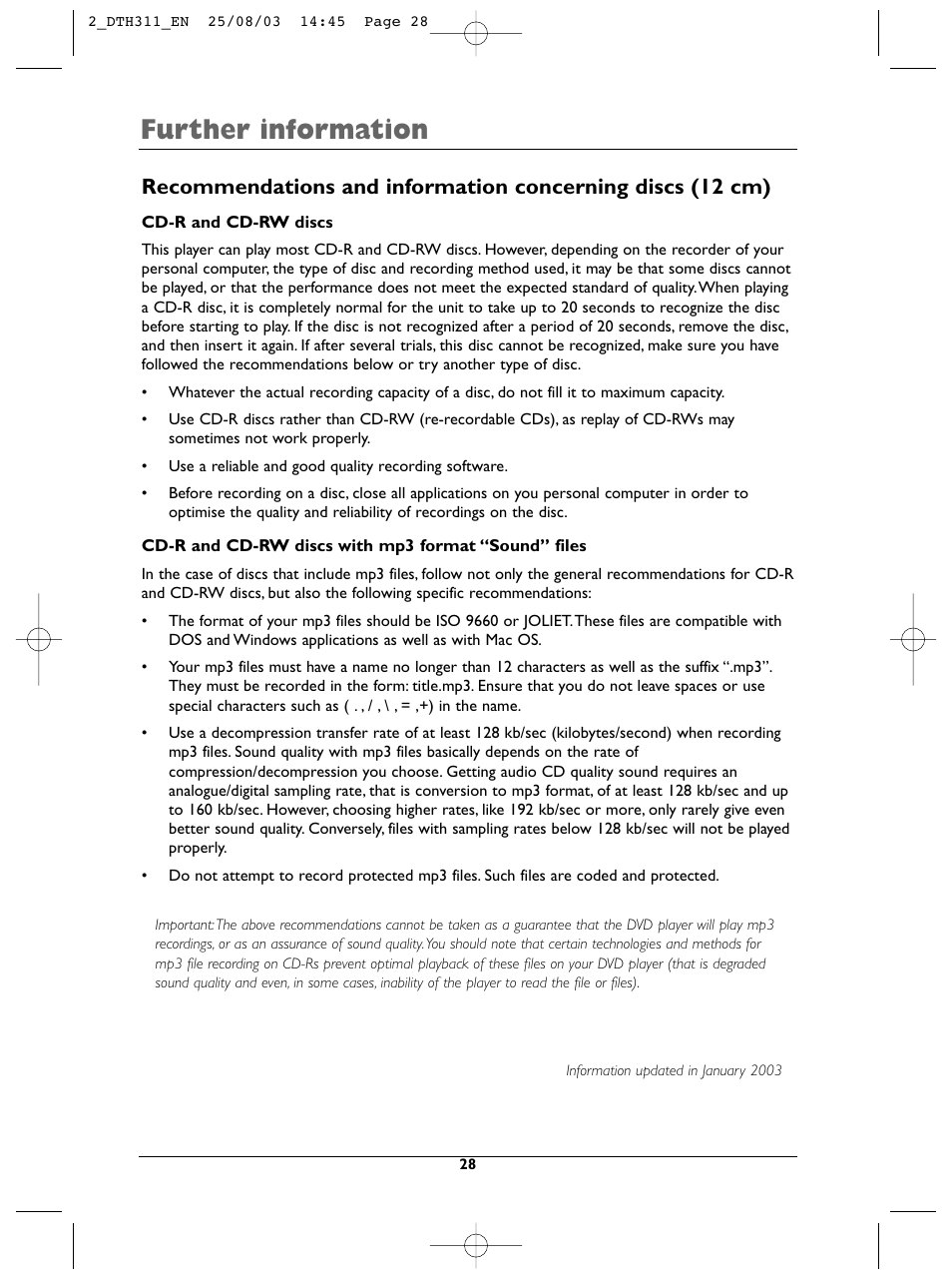 Further information | Technicolor - Thomson DTH311 User Manual | Page 28 / 30