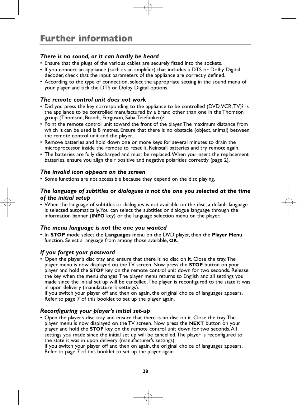 Further information | Technicolor - Thomson DTH231 User Manual | Page 28 / 31