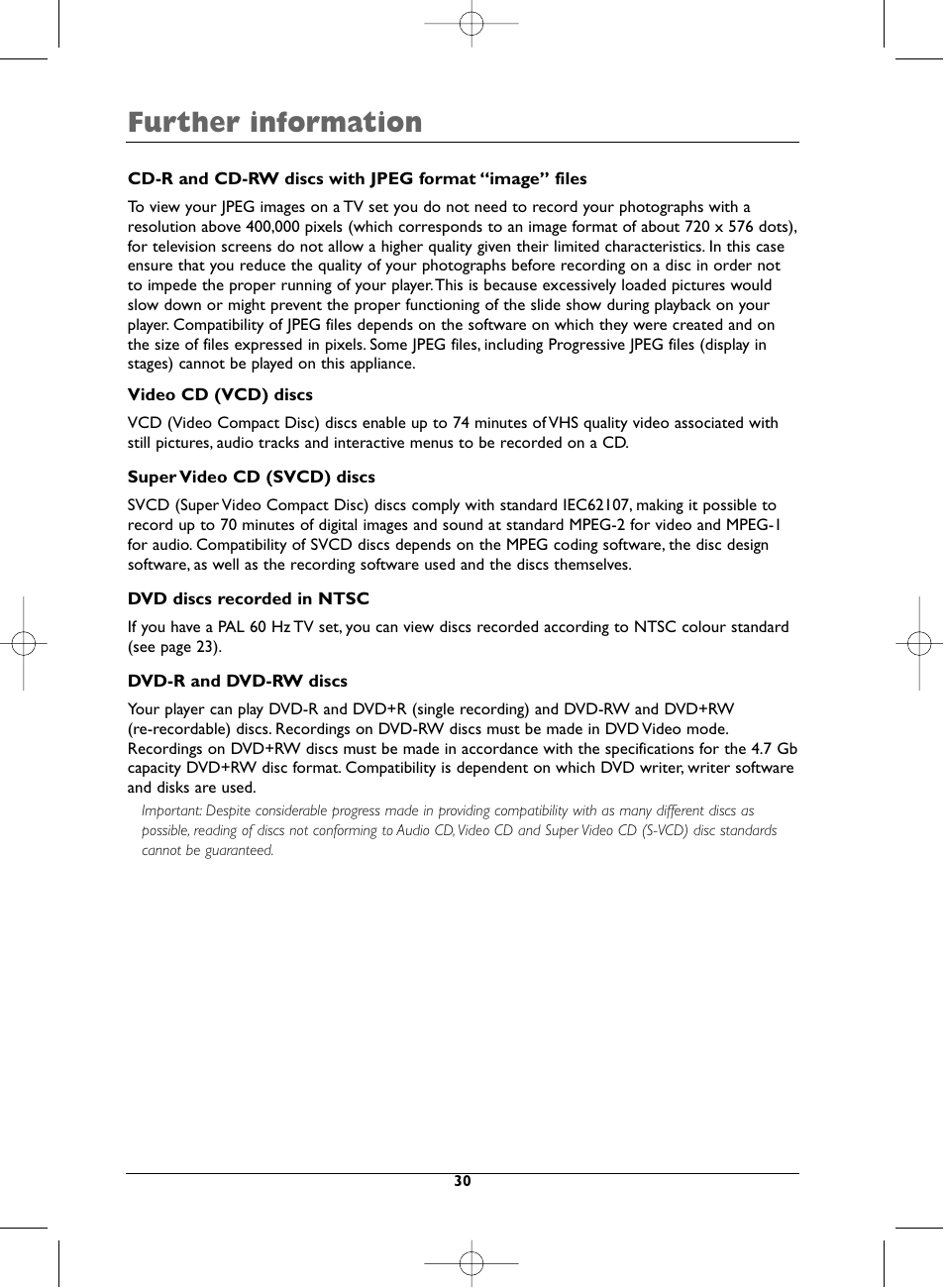 Further information | Technicolor - Thomson DTH231 User Manual | Page 30 / 31