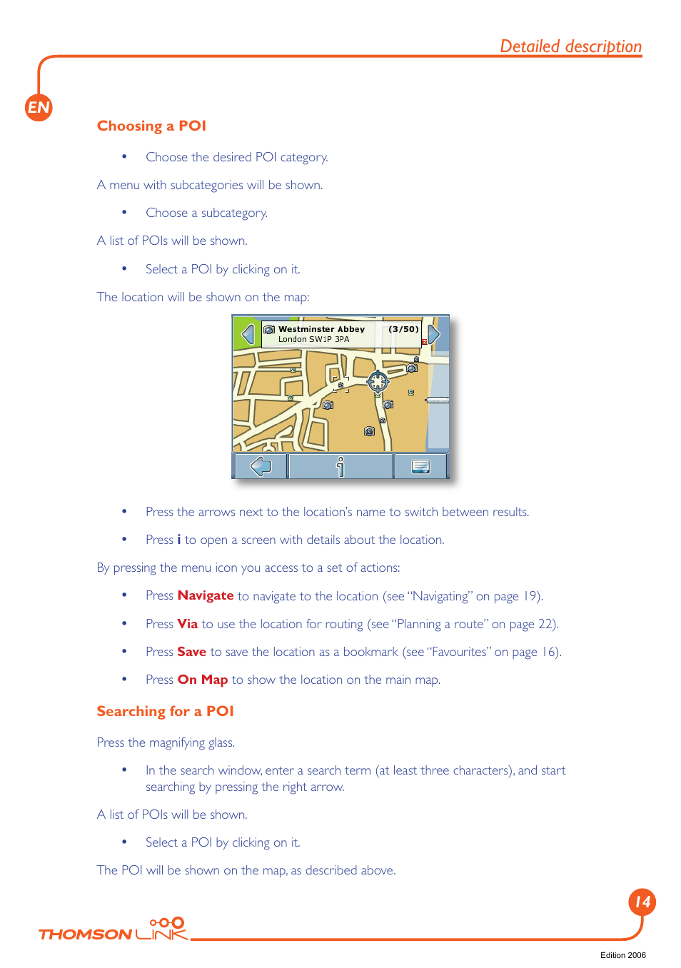 Detailed description | Technicolor - Thomson Thomson Intuiva GPS280 User Manual | Page 15 / 109