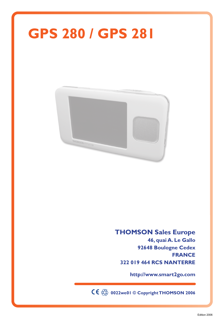 Technicolor - Thomson Thomson Intuiva GPS280 User Manual | Page 37 / 109