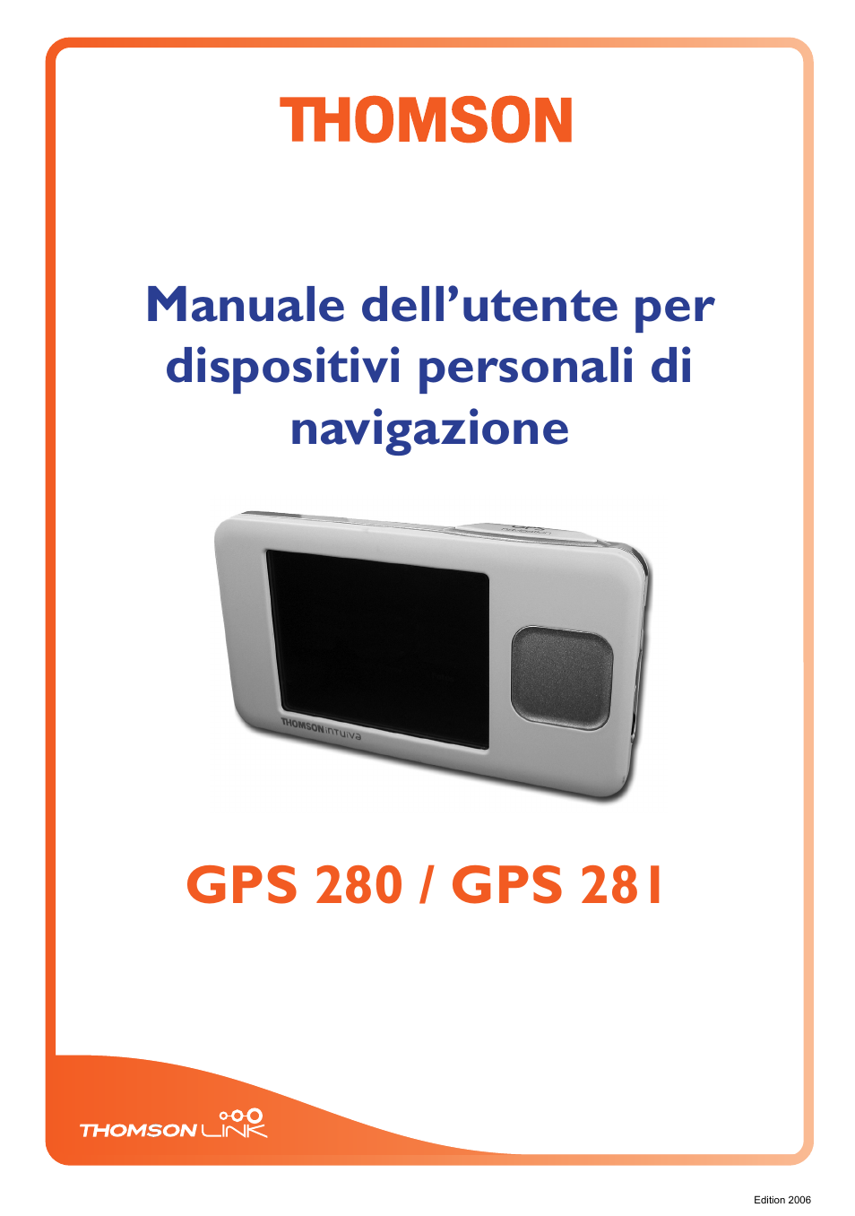 Gps280_italiano | Technicolor - Thomson Thomson Intuiva GPS280 User Manual | Page 38 / 109