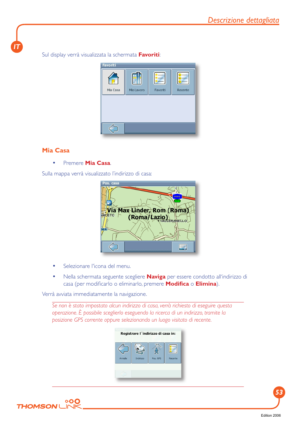 Descrizione dettagliata | Technicolor - Thomson Thomson Intuiva GPS280 User Manual | Page 54 / 109