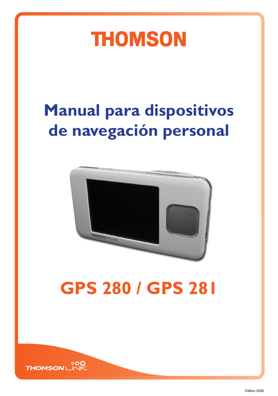 Gps280_español, Manual para dispositivos de navegación personal | Technicolor - Thomson Thomson Intuiva GPS280 User Manual | Page 74 / 109