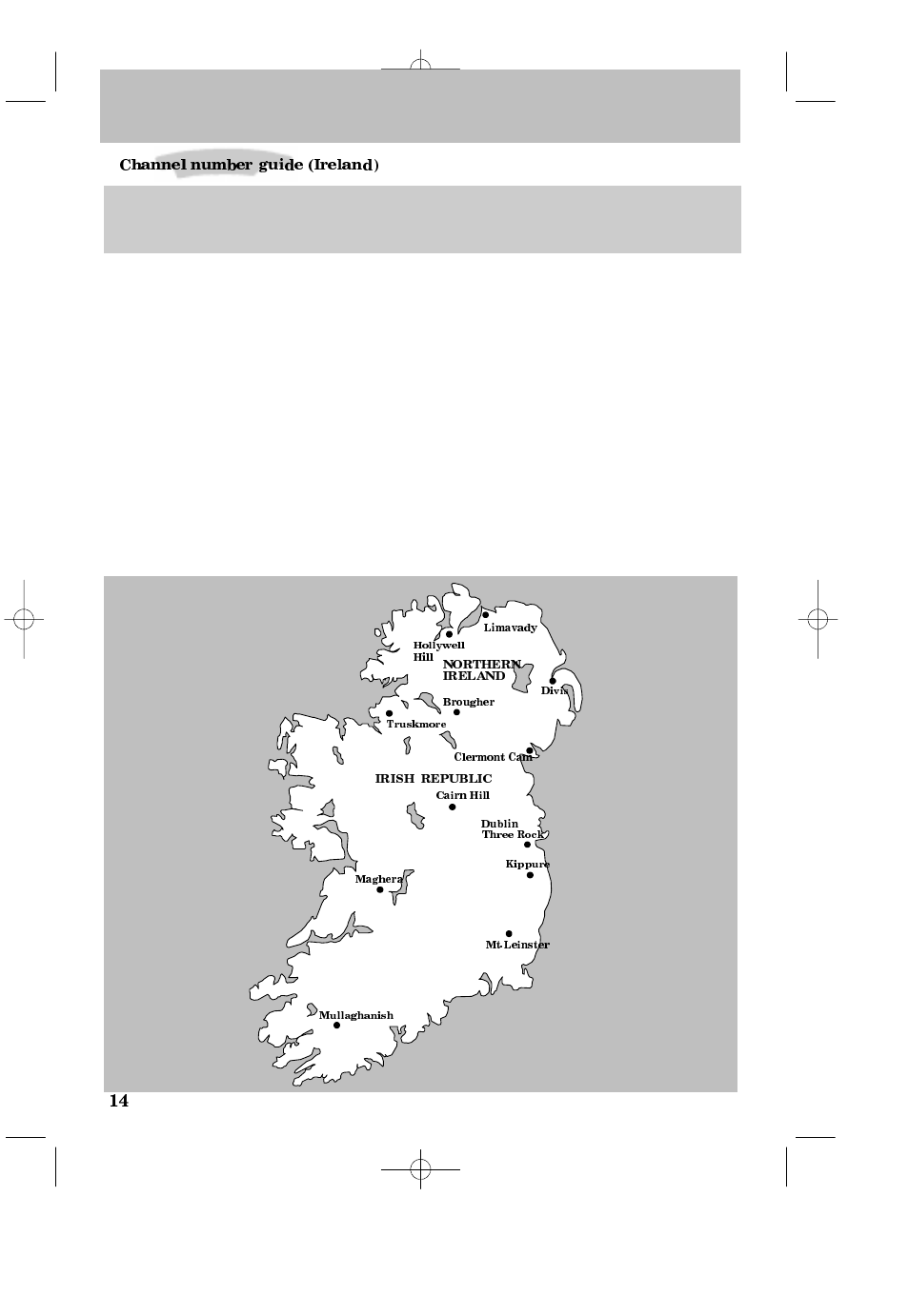 Channel number guide (ireland), Manual programming | Technicolor - Thomson 33ms25ud User Manual | Page 16 / 27
