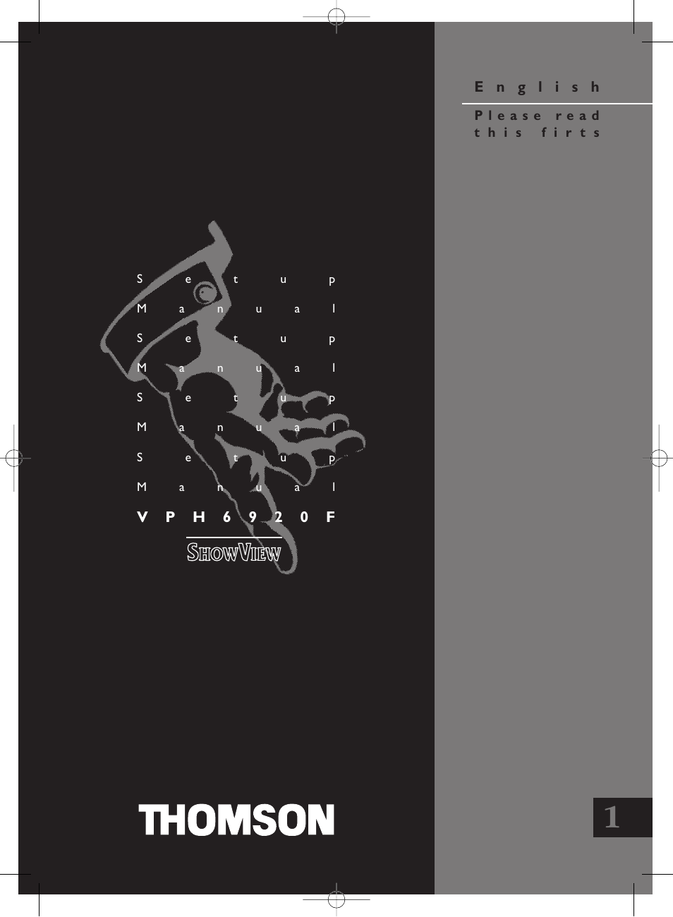Technicolor - Thomson ShowView VPH6920F User Manual | 34 pages