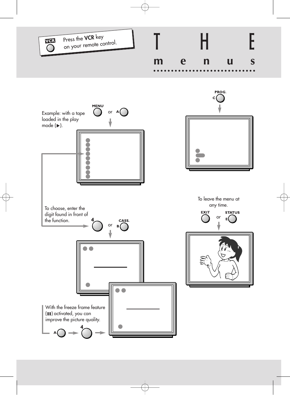 Th e, Me n u s | Technicolor - Thomson ShowView VPH6920F User Manual | Page 20 / 34