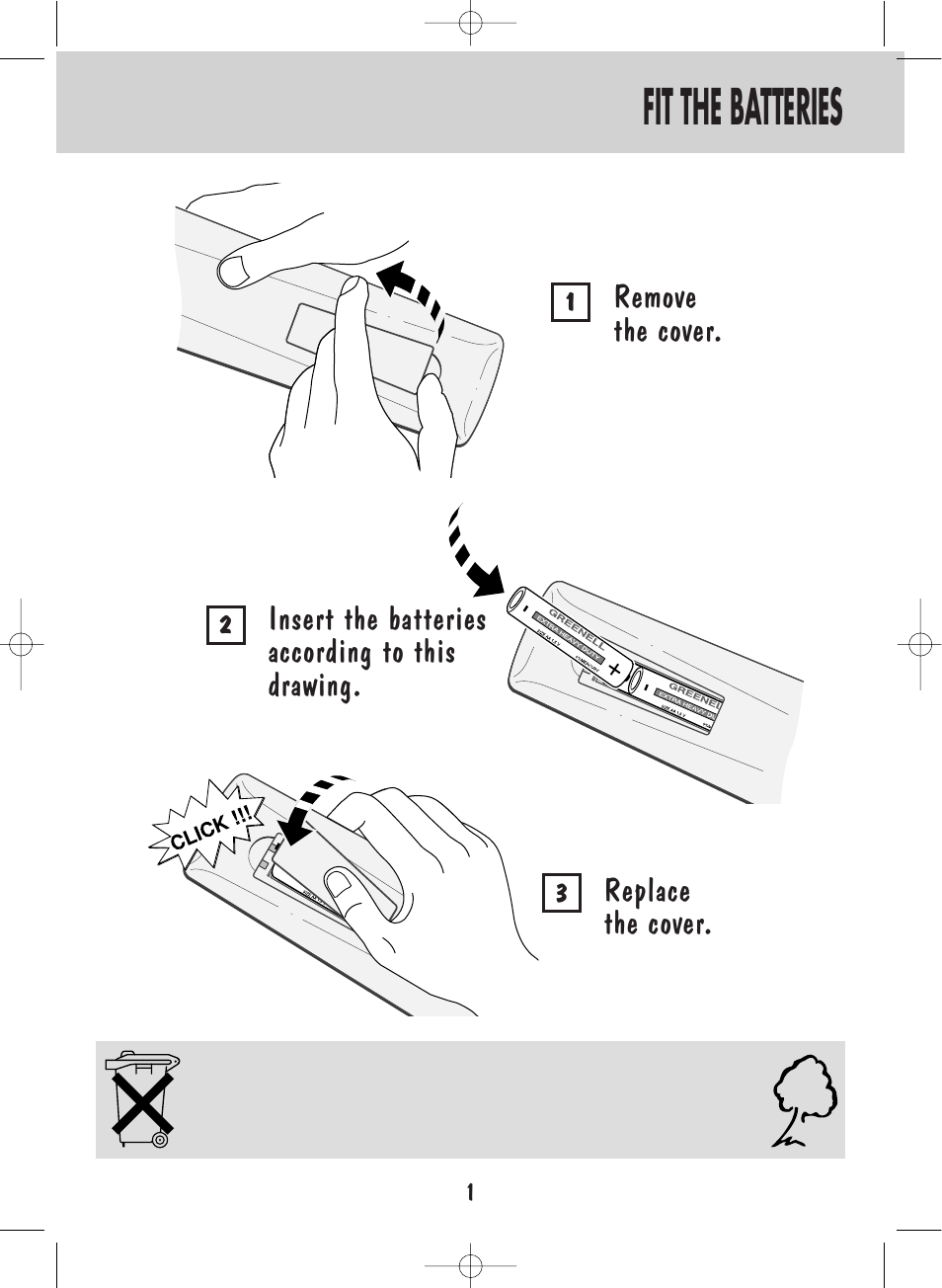 Fit the batteries | Technicolor - Thomson ShowView VPH6920F User Manual | Page 3 / 34