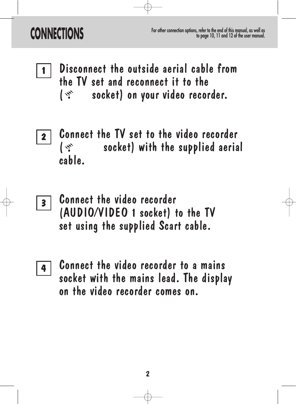 Connections | Technicolor - Thomson ShowView VPH6920F User Manual | Page 4 / 34