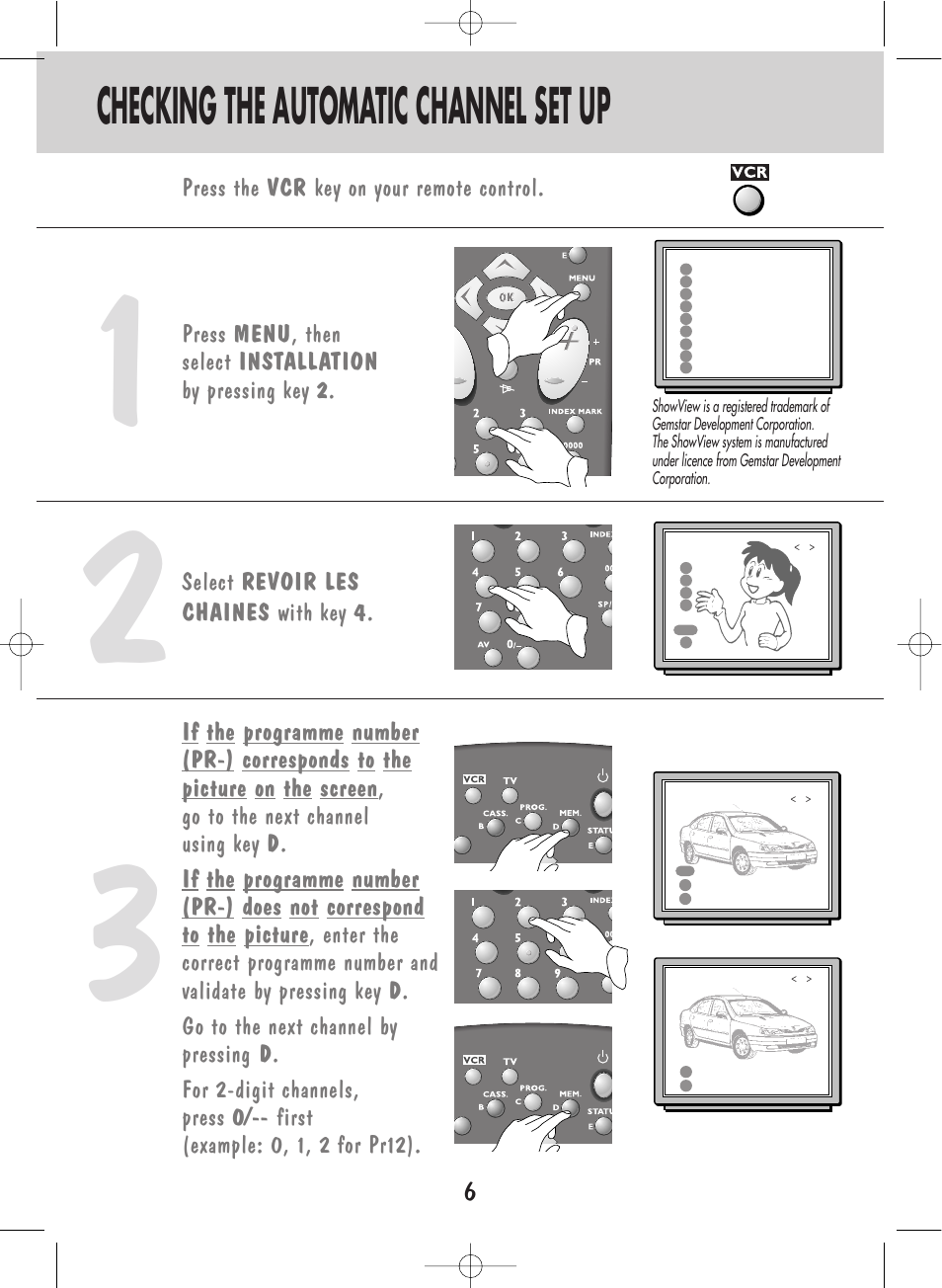 Checking the automatic channel set up | Technicolor - Thomson ShowView VPH6920F User Manual | Page 8 / 34