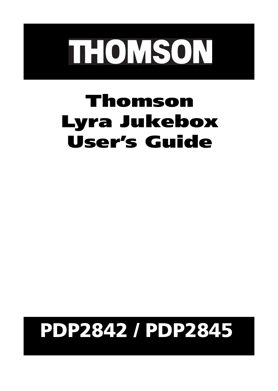 Technicolor - Thomson Thomson Lyra PDP2842 User Manual | 75 pages