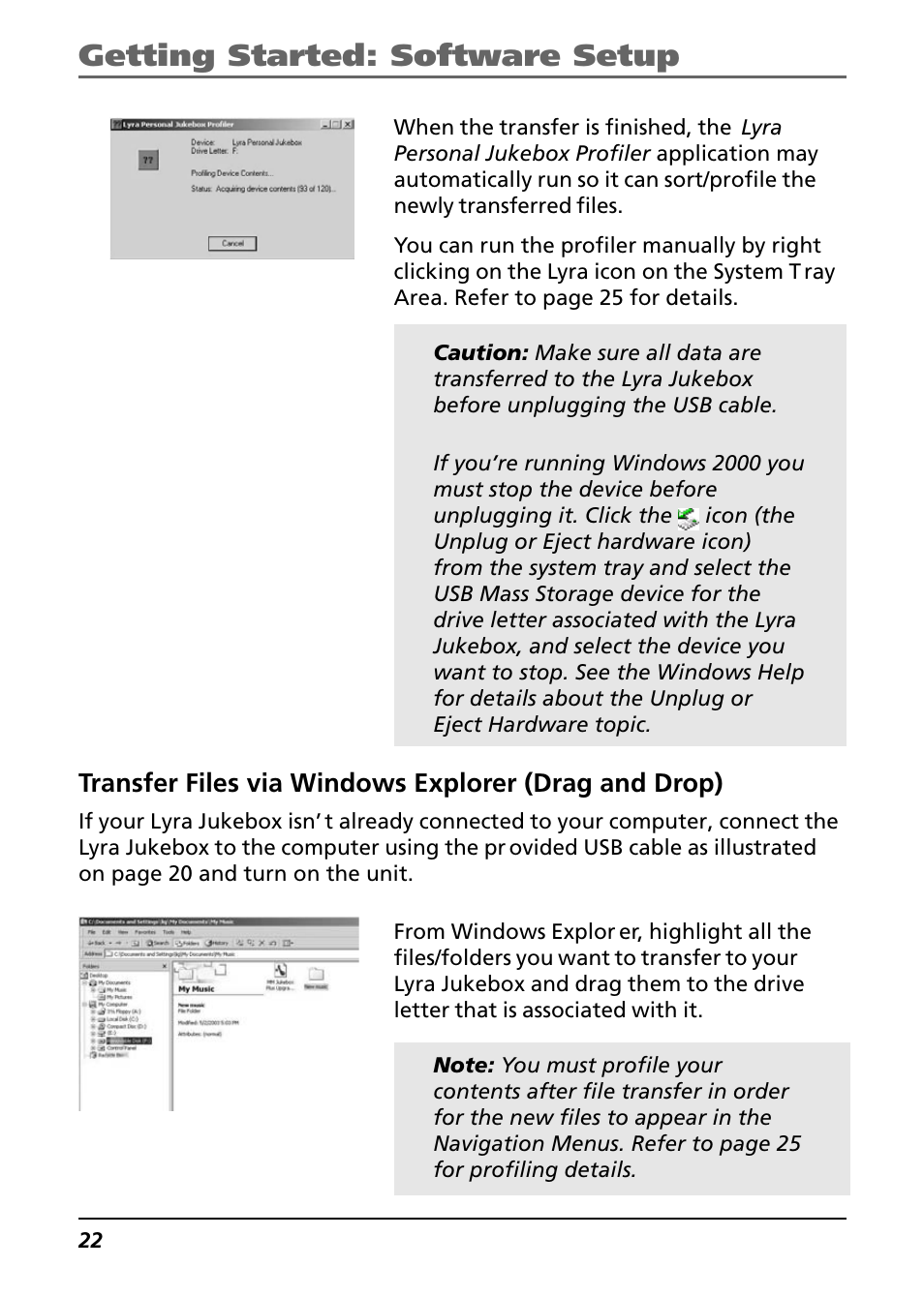 Getting started: software setup | Technicolor - Thomson Thomson Lyra PDP2842 User Manual | Page 22 / 75
