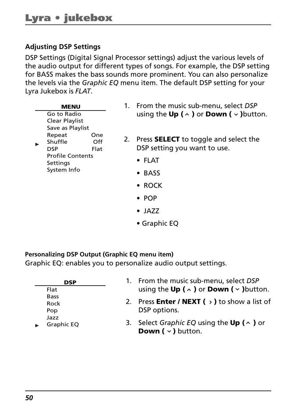 Lyra • jukebox | Technicolor - Thomson Thomson Lyra PDP2842 User Manual | Page 50 / 75