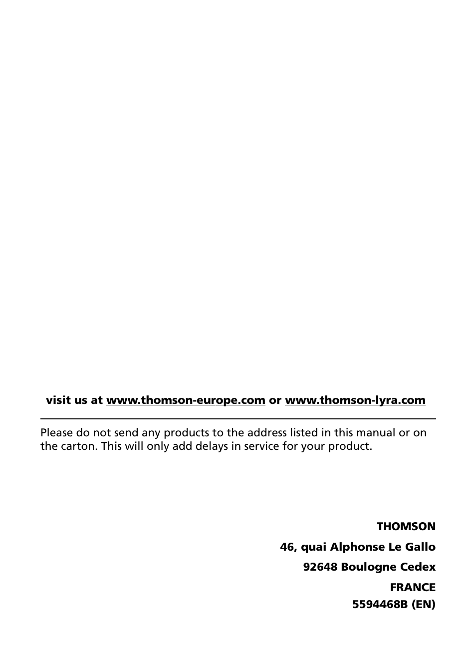 Technicolor - Thomson Thomson Lyra PDP2842 User Manual | Page 75 / 75