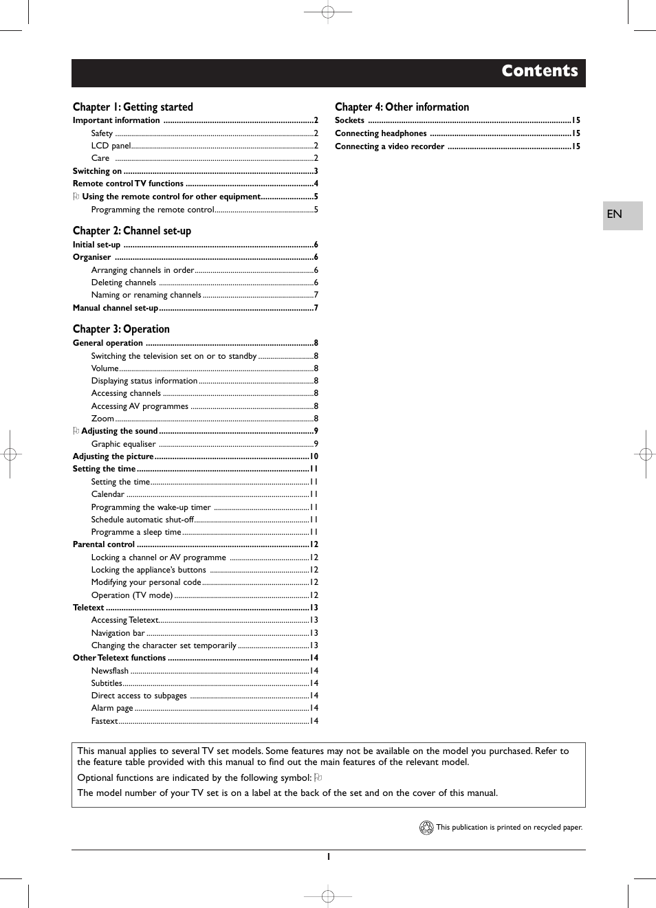 Technicolor - Thomson EFC030 User Manual | 15 pages