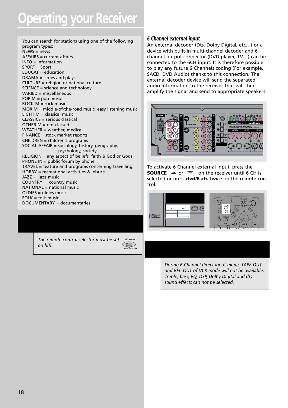 Operating your receiver | Technicolor - Thomson Thomson Scenium DPL4000 User Manual | Page 21 / 33