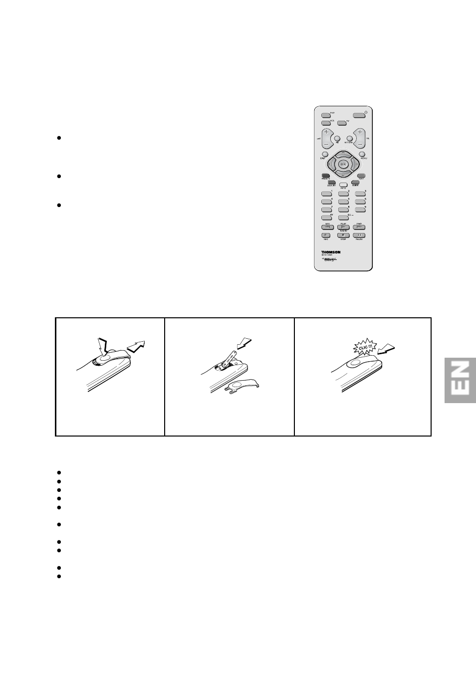 Ii preparation, Using the remote control, Precaution on battery use | Technicolor - Thomson 30LB120S4 User Manual | Page 7 / 25
