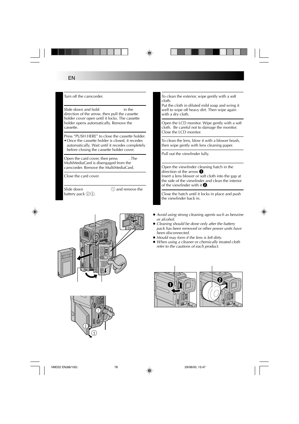 User maintenance | Technicolor - Thomson VMD 22 User Manual | Page 79 / 102